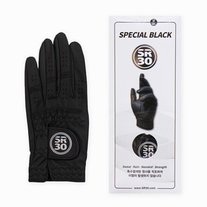 SR30 스페셜 블랙 골프 장갑 (남성용) / 이염없는 물에 강한 우천용